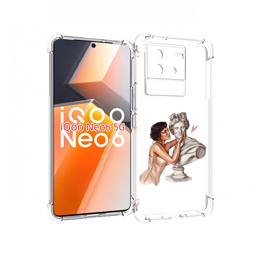 

Чехол MyPads девушка-со-статуей женский для Vivo iQoo Neo 6 5G, Прозрачный, Tocco
