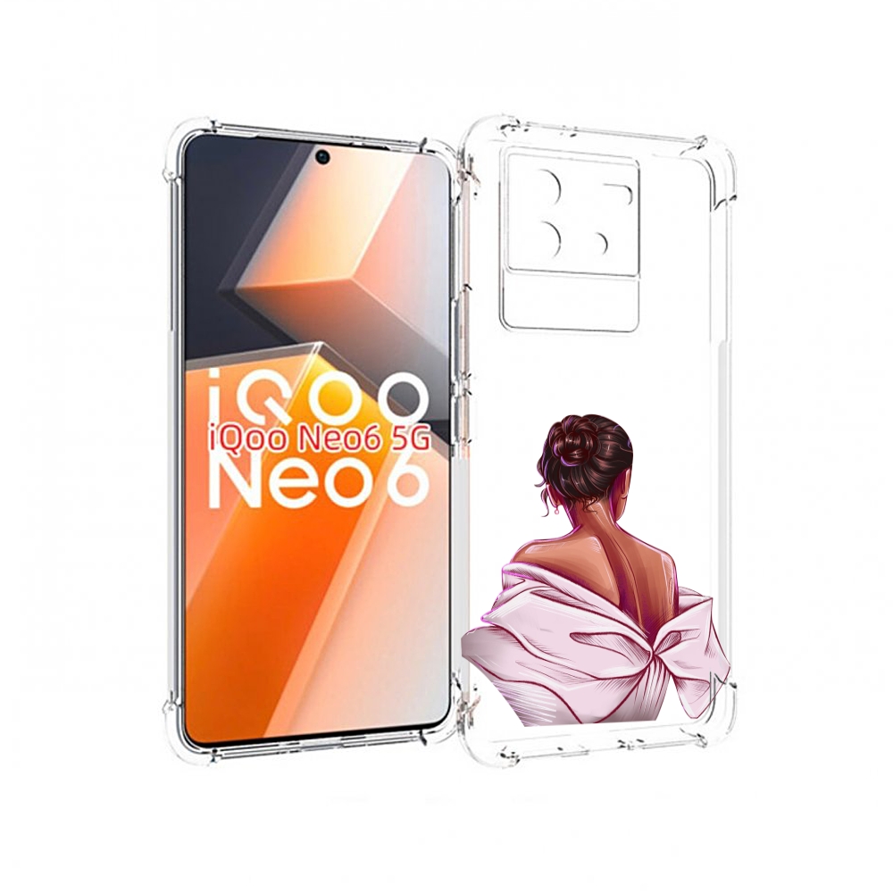 

Чехол MyPads девушка-со-спины женский для Vivo iQoo Neo 6 5G, Прозрачный, Tocco
