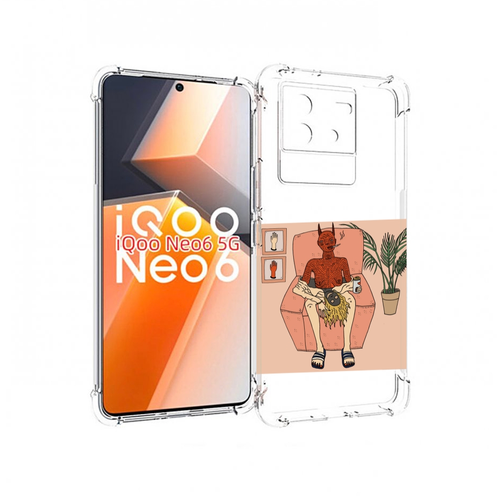 

Чехол MyPads девушка-сняла-кожу для Vivo iQoo Neo 6 5G, Прозрачный, Tocco