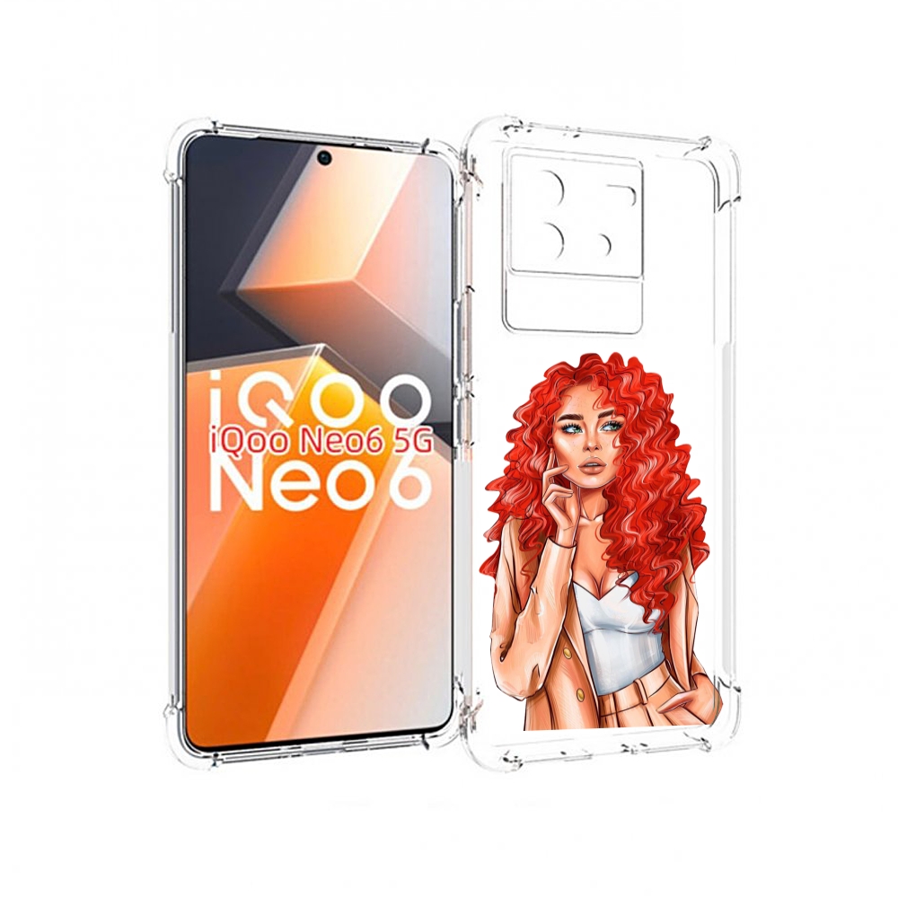 

Чехол MyPads девушка-с-яркими-волосами женский для Vivo iQoo Neo 6 5G, Прозрачный, Tocco