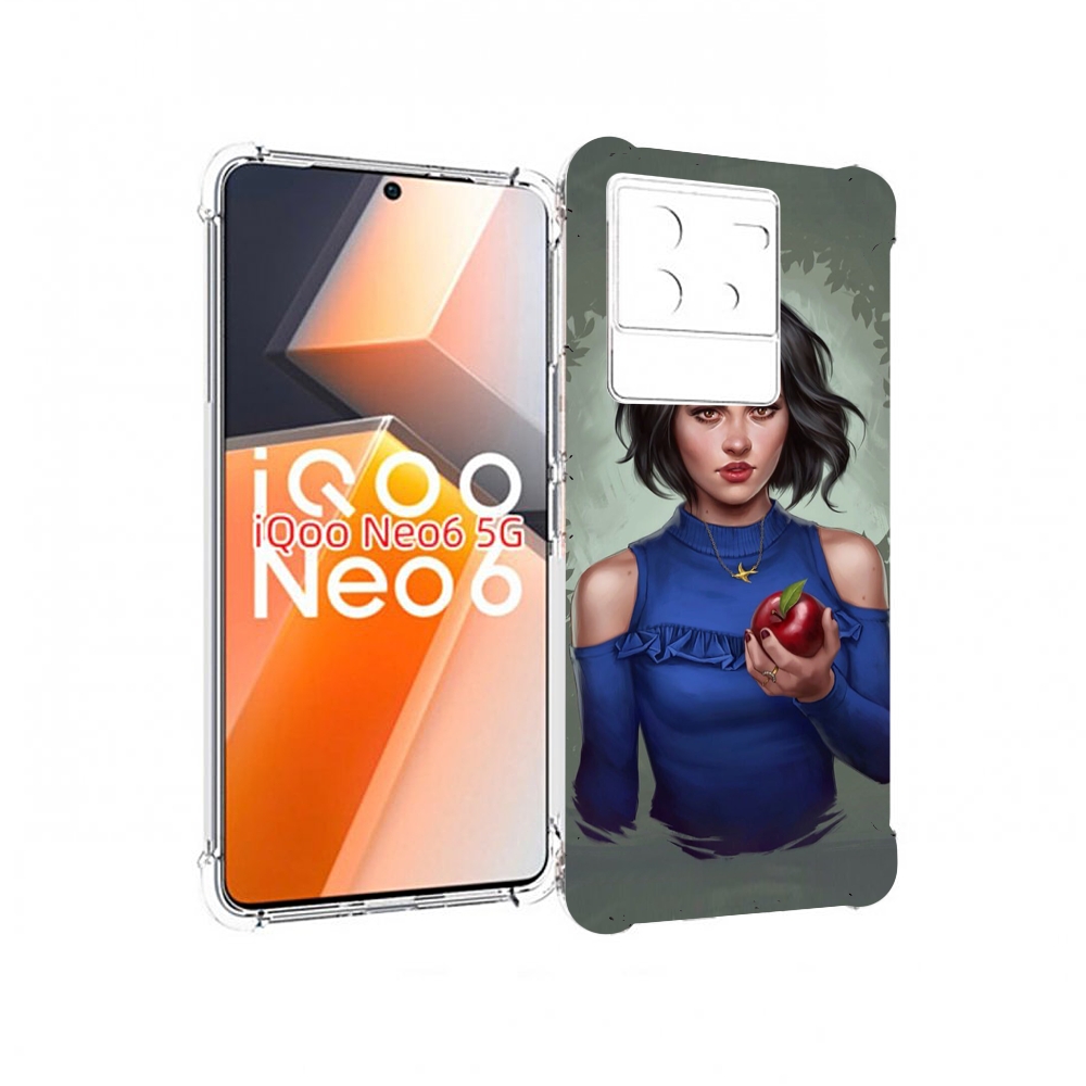

Чехол MyPads девушка-с-яблоком женский для Vivo iQoo Neo 6 5G, Прозрачный, Tocco