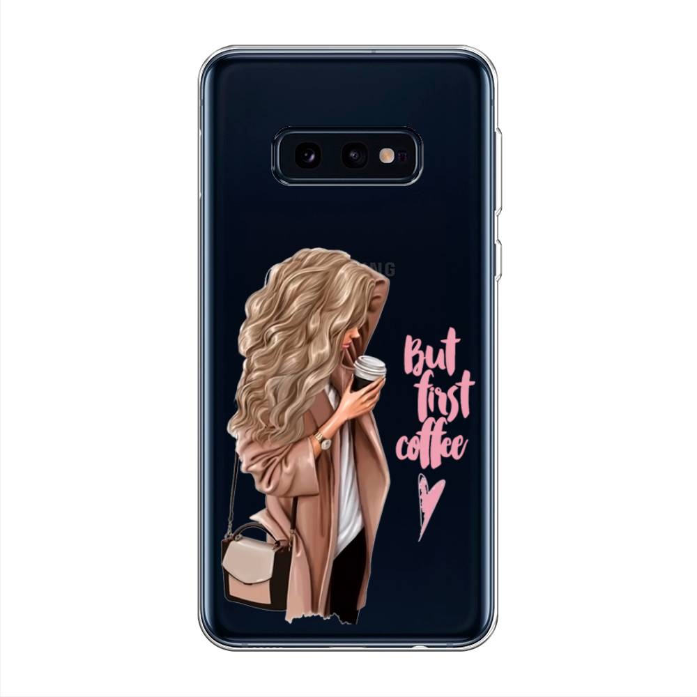 

Силиконовый чехол "Девушка с кофе" на Samsung Galaxy S10E, Девушка с кофе