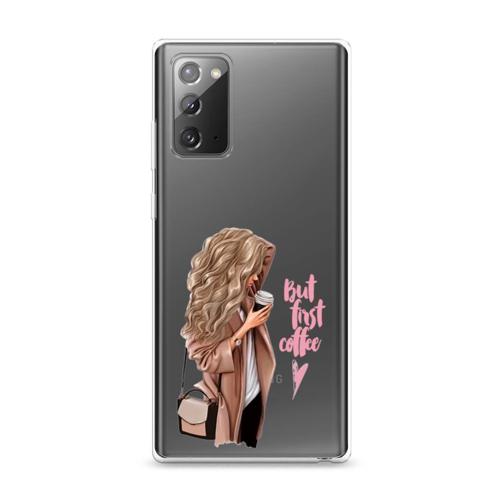 

Силиконовый чехол "Девушка с кофе" на Samsung Galaxy Note 20, Девушка с кофе