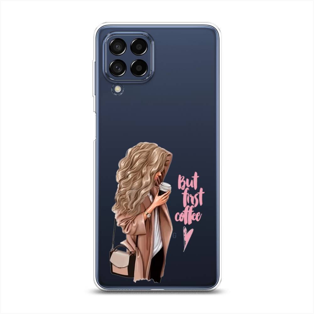 

Силиконовый чехол "Девушка с кофе" на Samsung Galaxy M53, Девушка с кофе