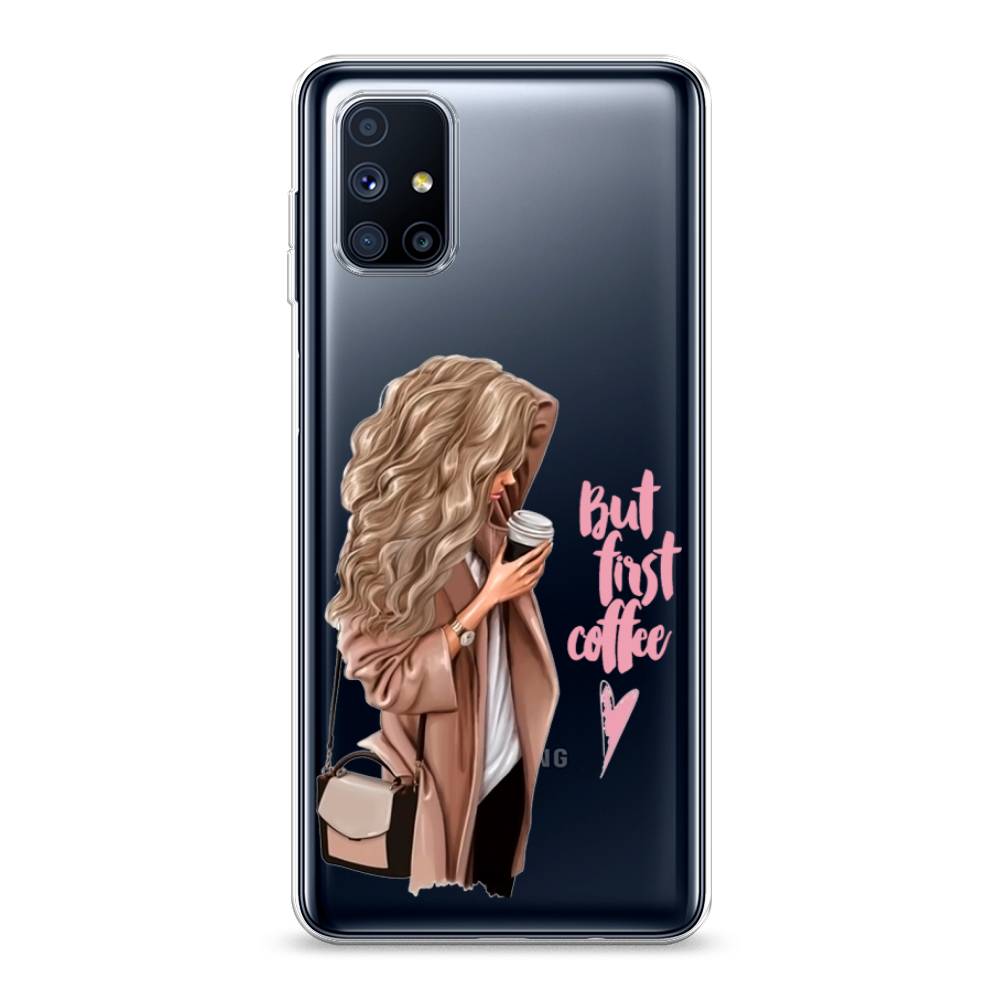 

Силиконовый чехол "Девушка с кофе" на Samsung Galaxy M51, Девушка с кофе
