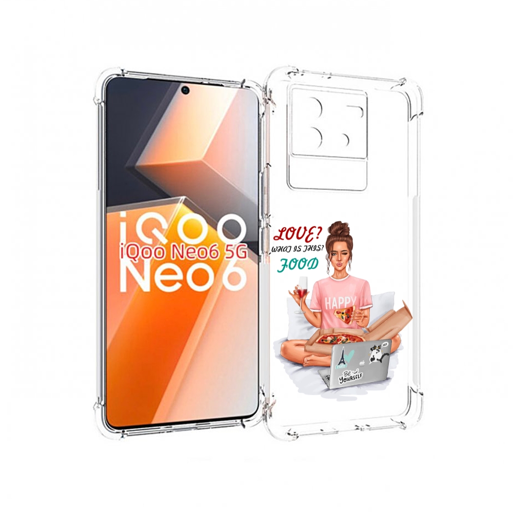 

Чехол MyPads девушка-с-ноутбуком женский для Vivo iQoo Neo 6 5G, Прозрачный, Tocco