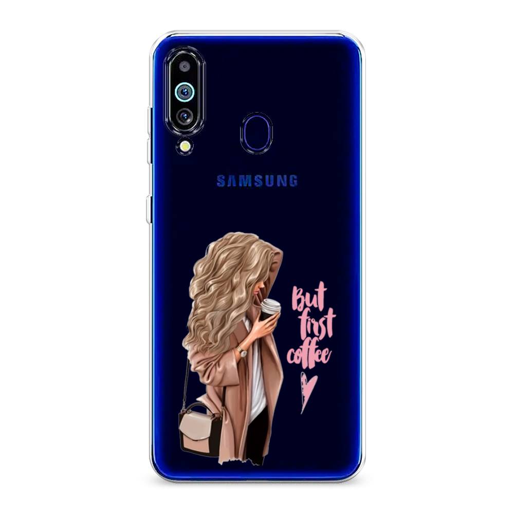 

Силиконовый чехол "Девушка с кофе" на Samsung Galaxy M40, Девушка с кофе