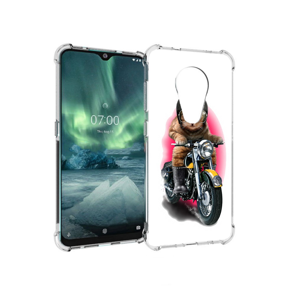 

Чехол MyPads Tocco для Nokia 7.2 мото-кот (PT139171.105.485), Прозрачный, Tocco