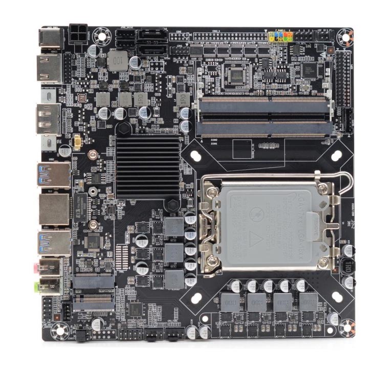 Плата материнская Afox Motherboard Intel H610 INTEL Socket 1700 1000M lan, Mini-ITX 17x17