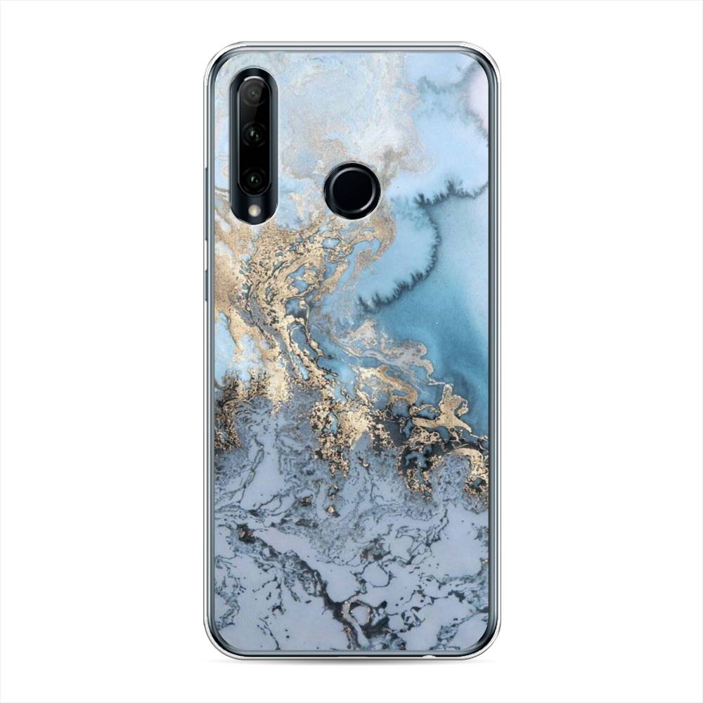 

Чехол Awog на Honor 10i "Морозная лавина синяя", Серебристый, 68850-3