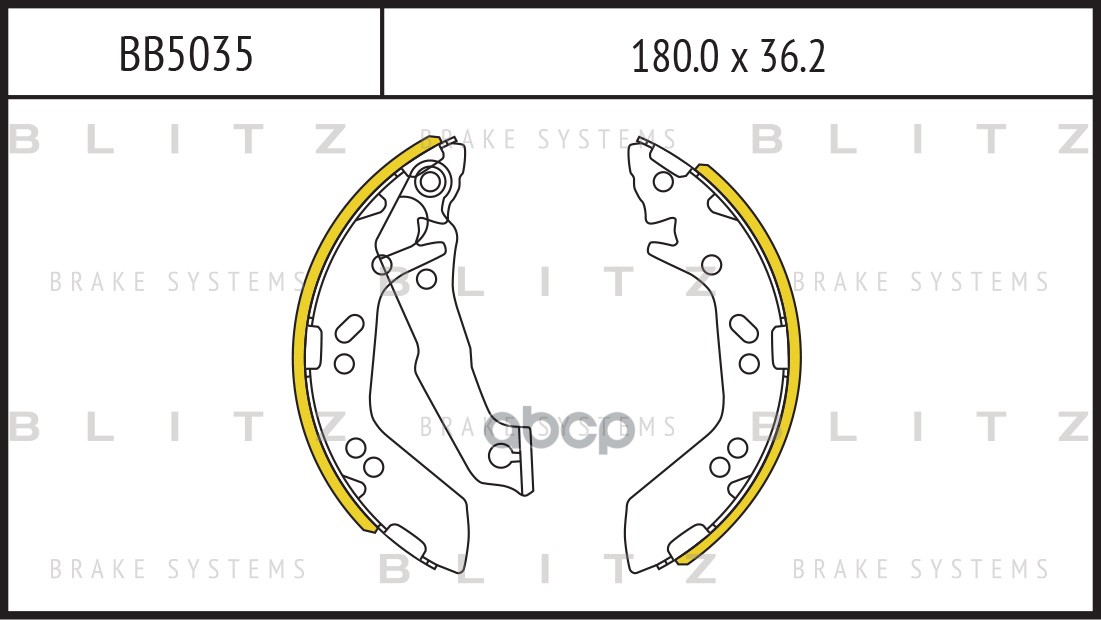 

Колодки Барабанные Hyundai Accent 00=> Blitz арт. BB5035