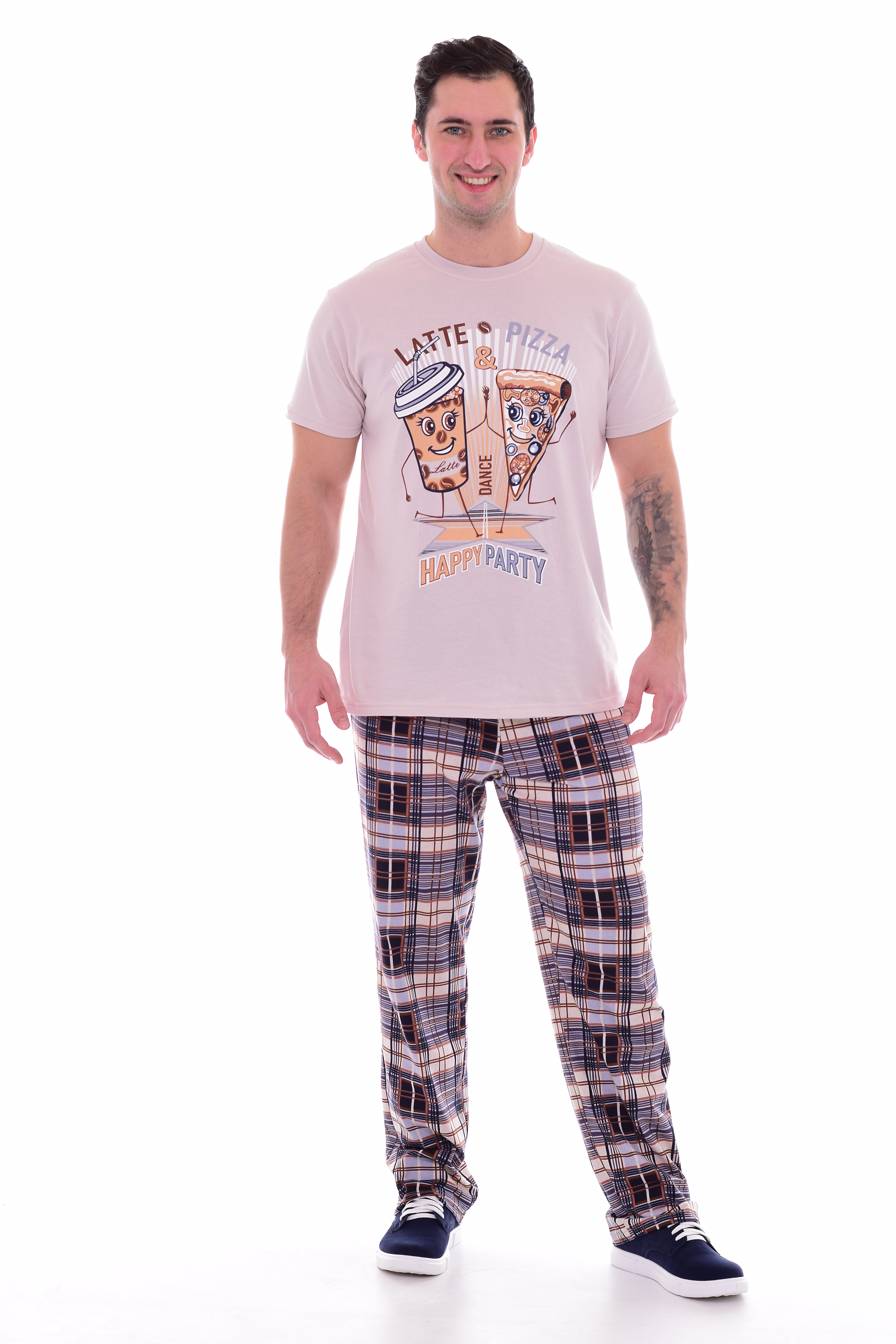 Пижама мужская Новое кимоно 9-132 бежевая 54 RU