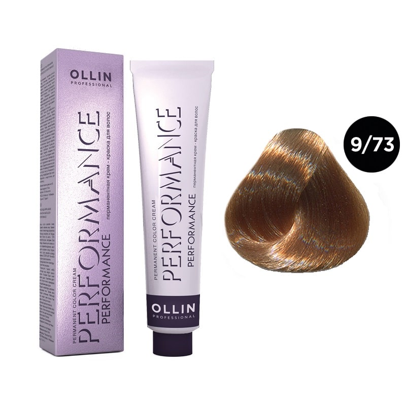 Краска для волос Ollin Professional 9/73 блондин коричнево-золотистый, 60 мл