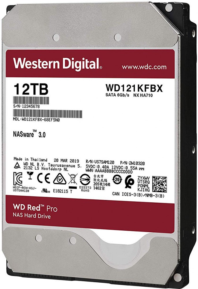 фото Внутренний hdd диск wd red pro 12tb wd121kfbx