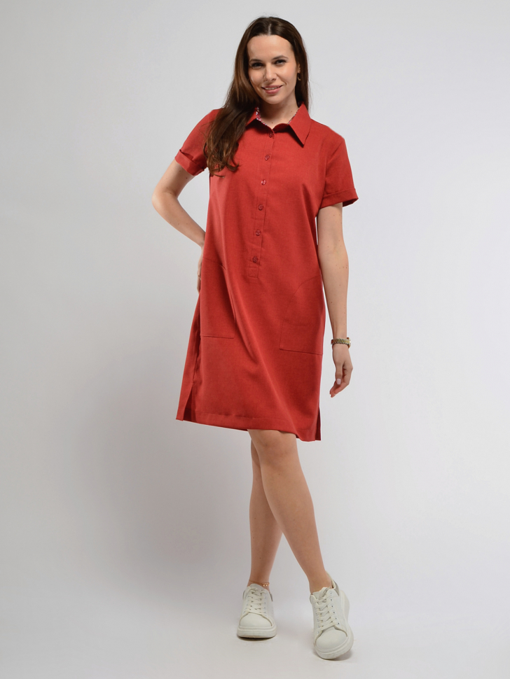 Платье женское Viserdi 1608 красное 48 RU