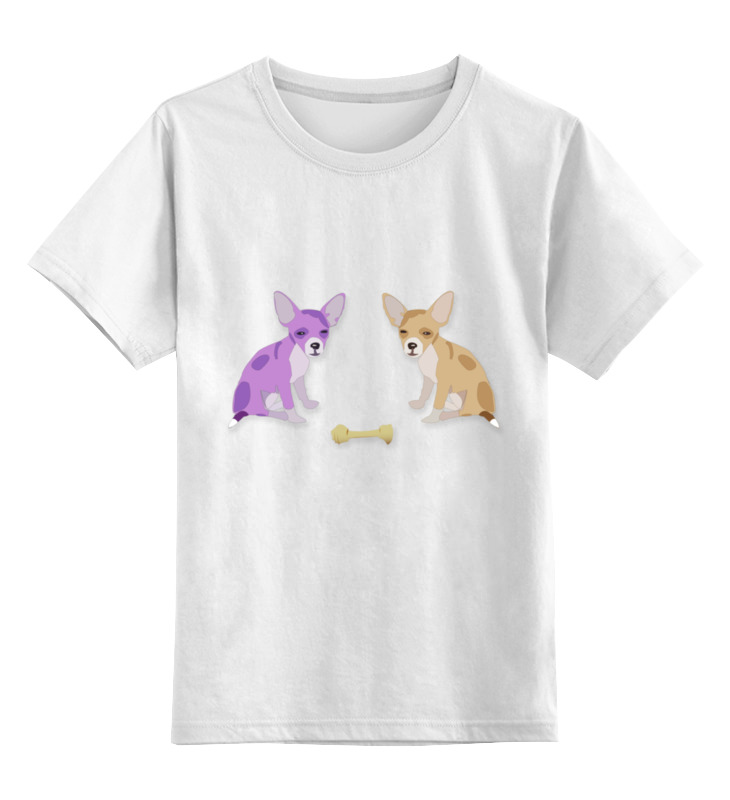 

Детская футболка Printio Собачки цв.белый р.140, 0000002139882