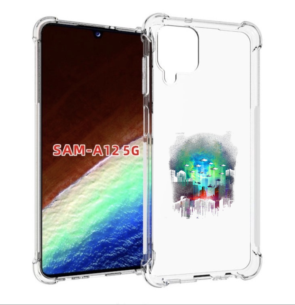 

Чехол MyPads город в свечении для Samsung Galaxy A12 (SM-A125F) 2020/21/A12 Nacho SM-A127F, Прозрачный, Tocco
