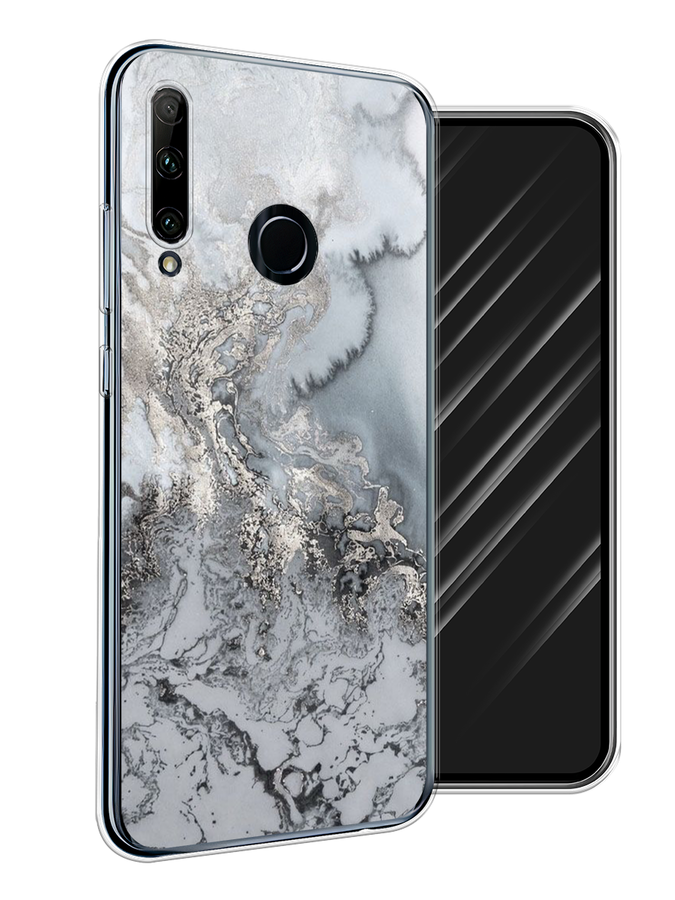 

Чехол Awog на Honor 20 Lite 2019 "Морозная лавина серая", Серый;серебристый, 68950-3