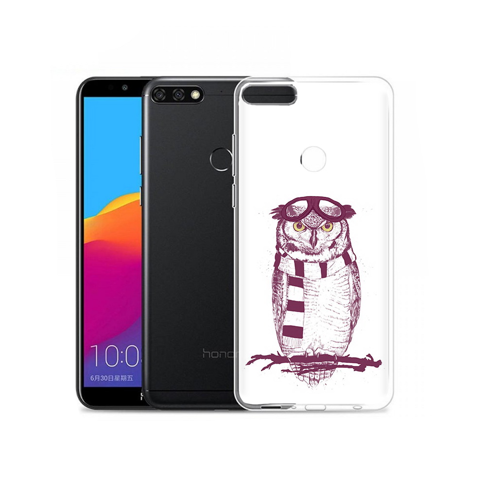 

Чехол MyPads Tocco для Honor 7C Pro сова-летчик (PT113786.47.612), Прозрачный, Tocco