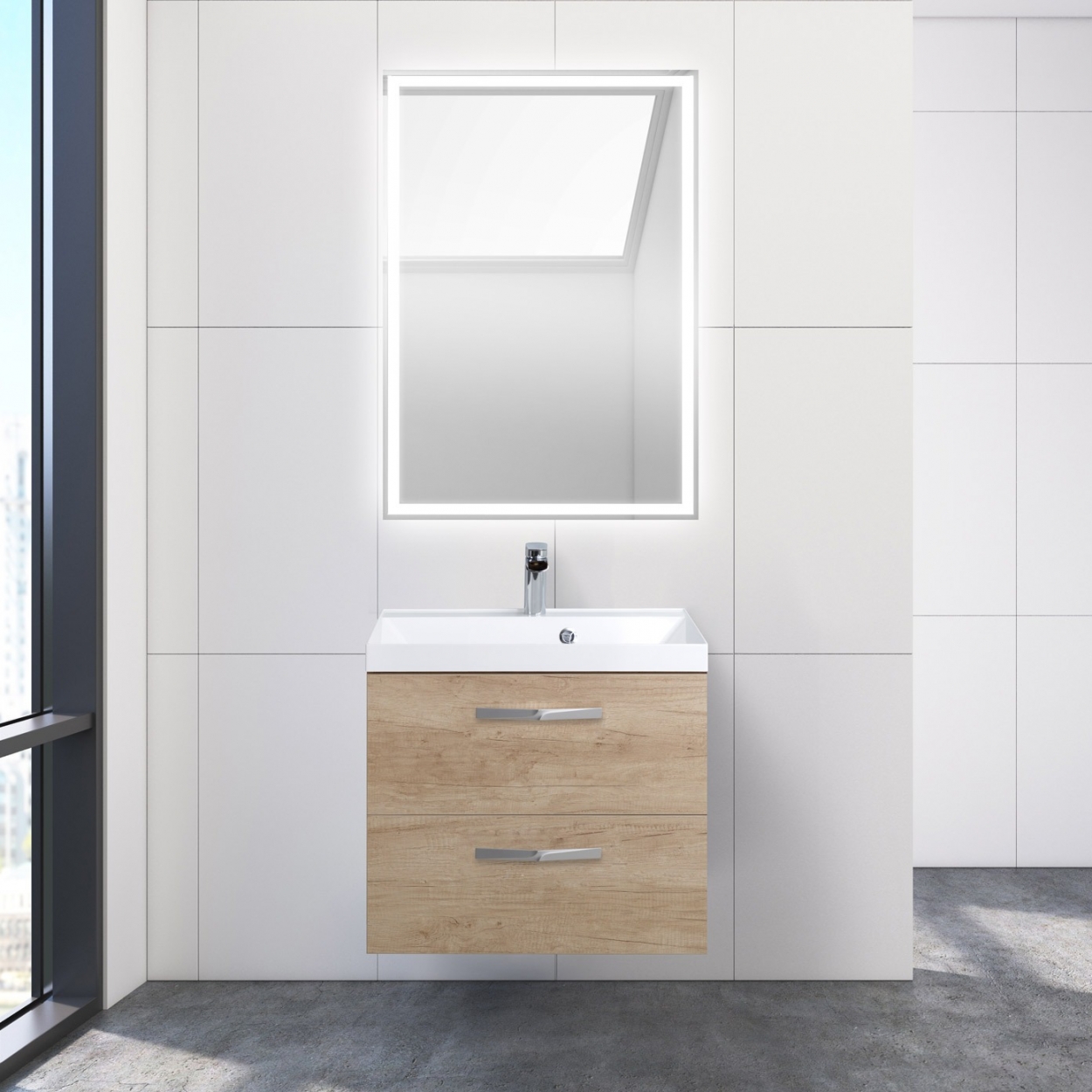 

Мебель для ванной BelBagno Aurora 60 rovere nebrasca nature