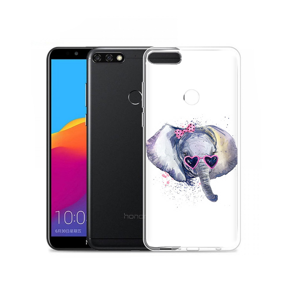 

Чехол MyPads Tocco для Honor 7C Pro слоник в очках (PT113786.47.608), Прозрачный, Tocco