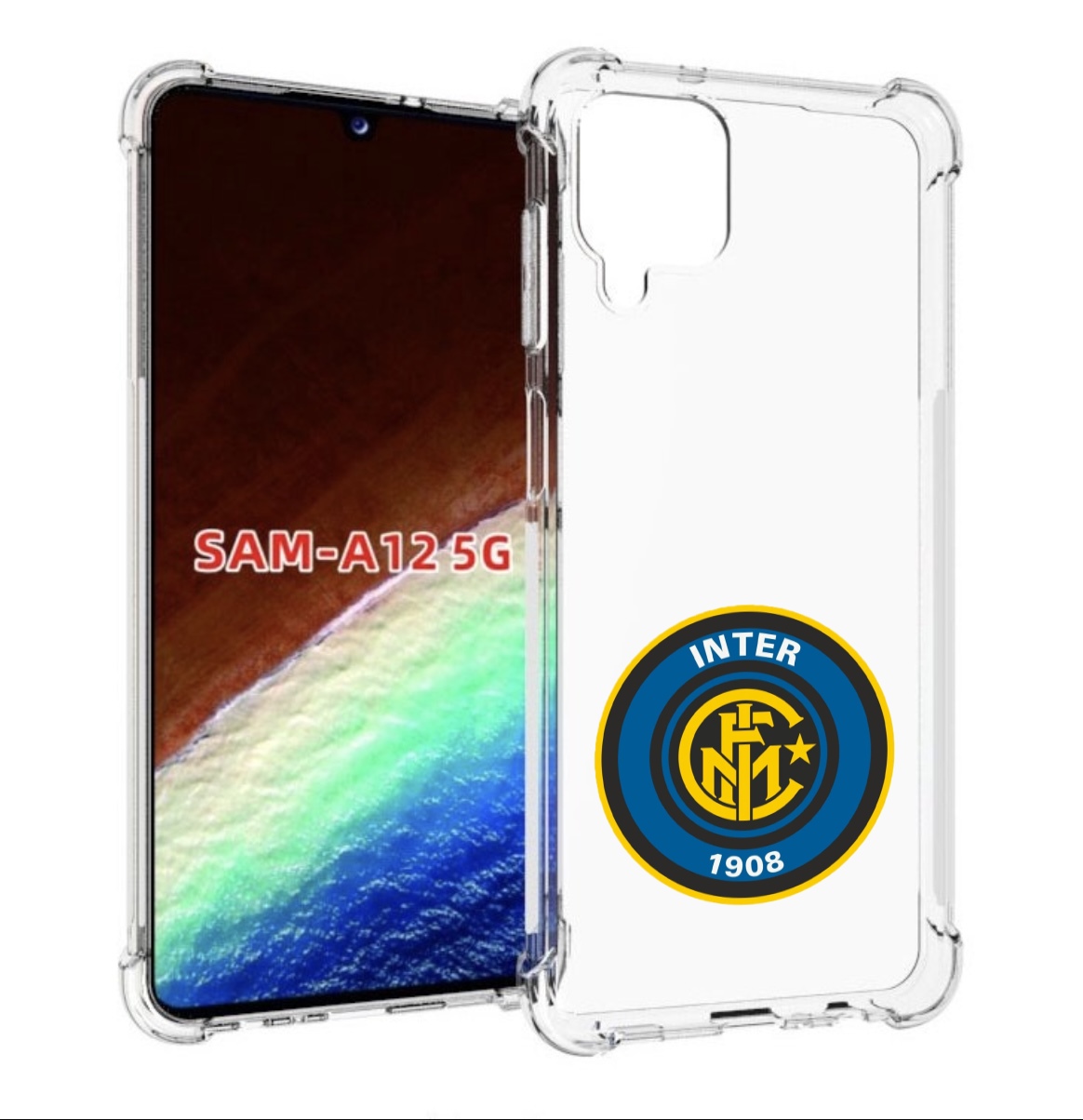 Чехол MyPads фк интер мужской для Samsung Galaxy A12 (SM-A125F) 2020/21/A12 Nacho SM-A127F