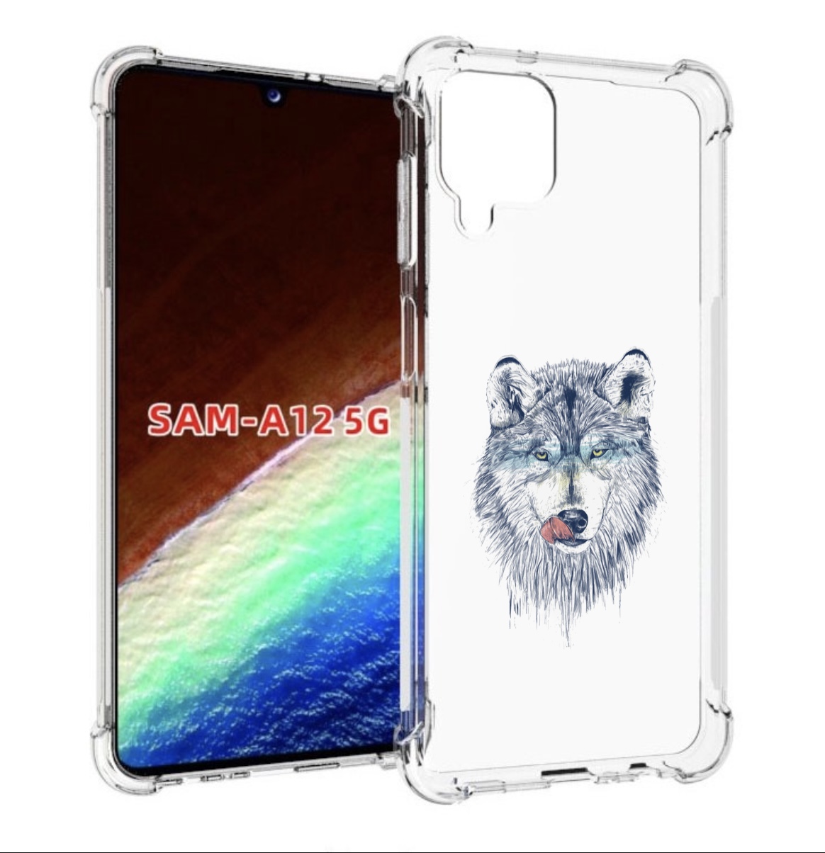 

Чехол MyPads голодгый волк для Samsung Galaxy A12 (SM-A125F) 2020/21/A12 Nacho SM-A127F, Прозрачный, Tocco