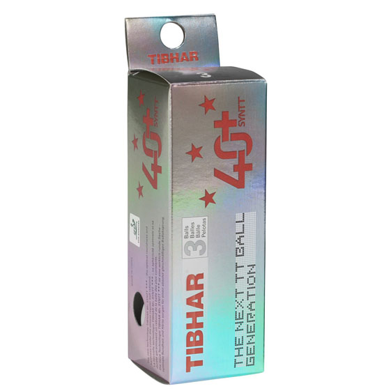 

Мячи для настольного тенниса Tibhar 3SYNTT 40+ Plastic x3, White