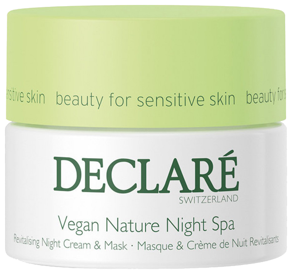 Крем-маска Declare Vegan Nature Night Spa восстанавливающая, ночная, 50 мл маска для лица declare hydro intensive mask 75 мл