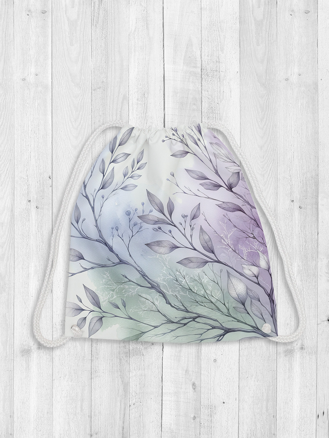 

Сумка мешок для обуви JoyArty Листья распускаются 38x40 bpa sd1843, Белый, Листья распускаются