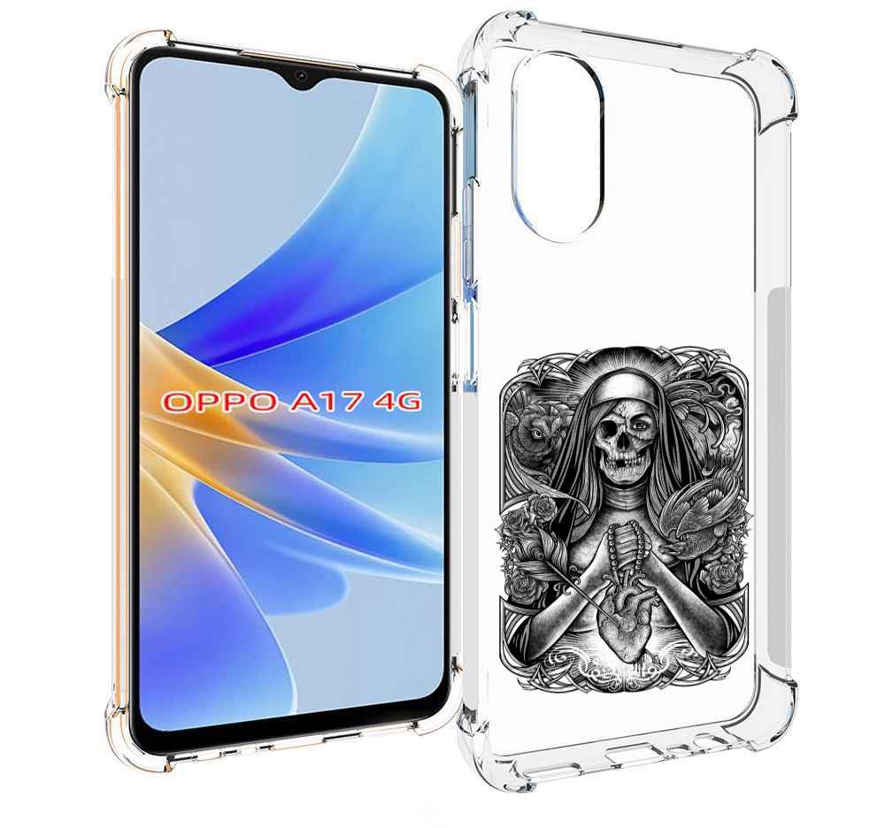 

Чехол MyPads скелет с сердцем для OPPO A17, Прозрачный, Tocco