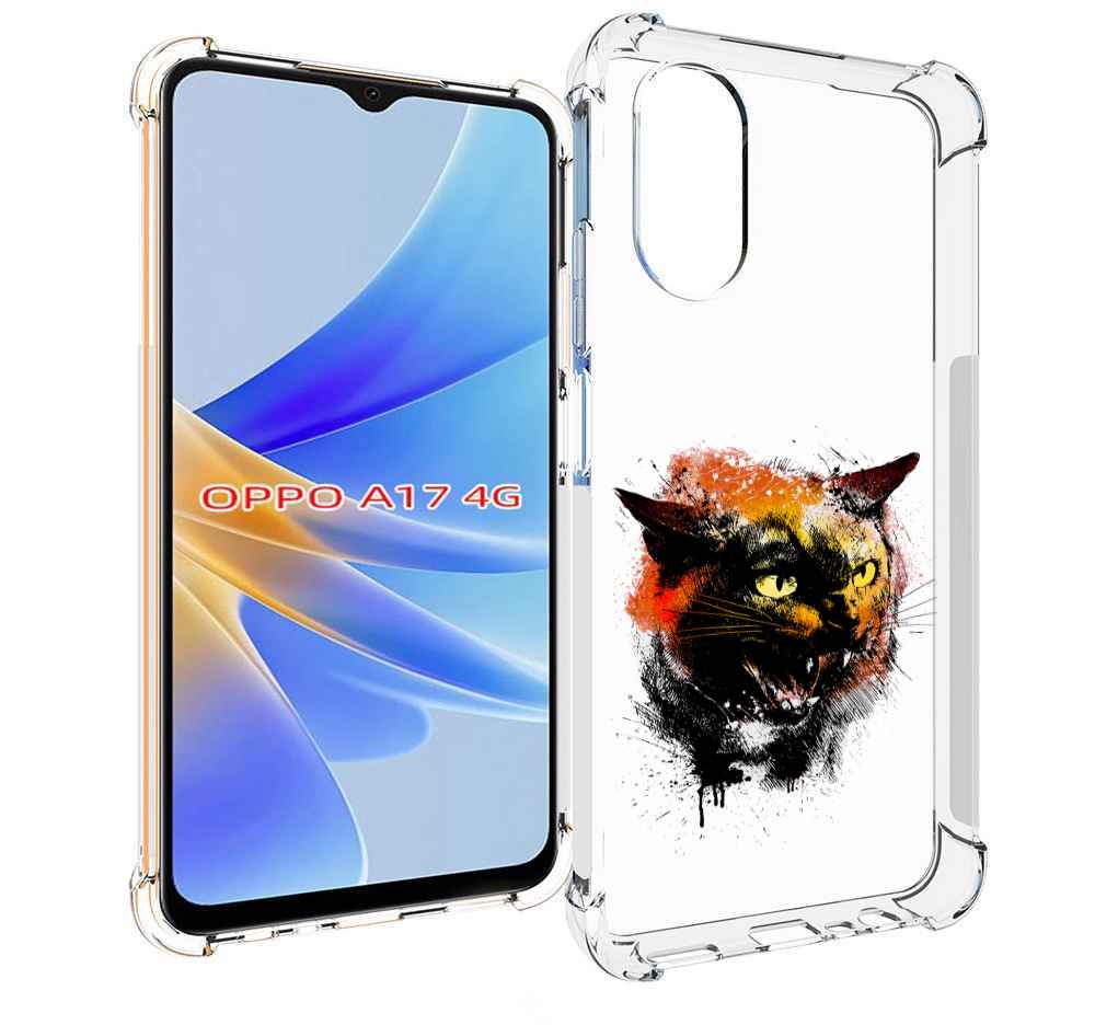 

Чехол MyPads сиамский кот для OPPO A17, Прозрачный, Tocco