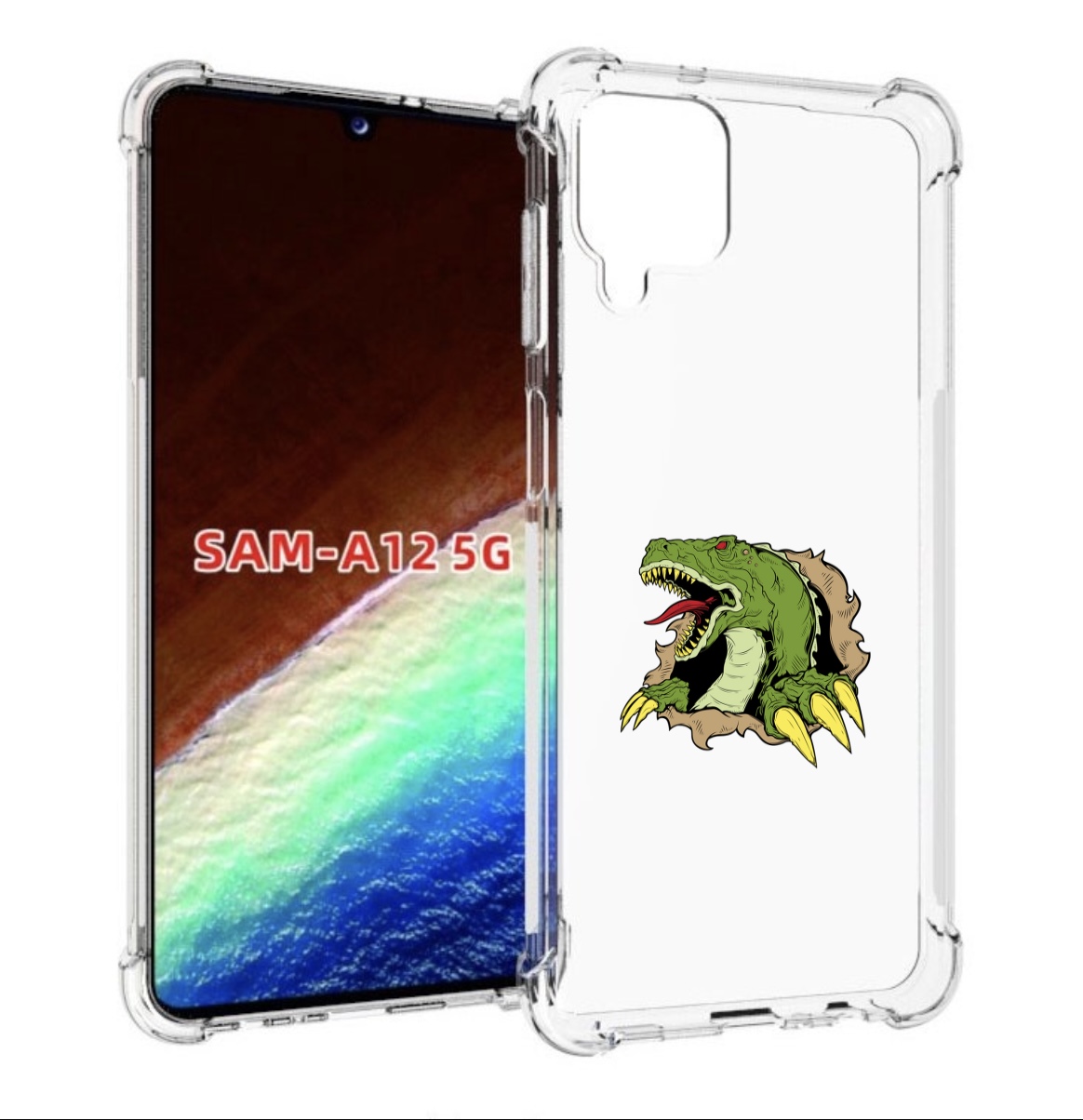

Чехол MyPads годзила для Samsung Galaxy A12 (SM-A125F) 2020/21/A12 Nacho SM-A127F, Прозрачный, Tocco