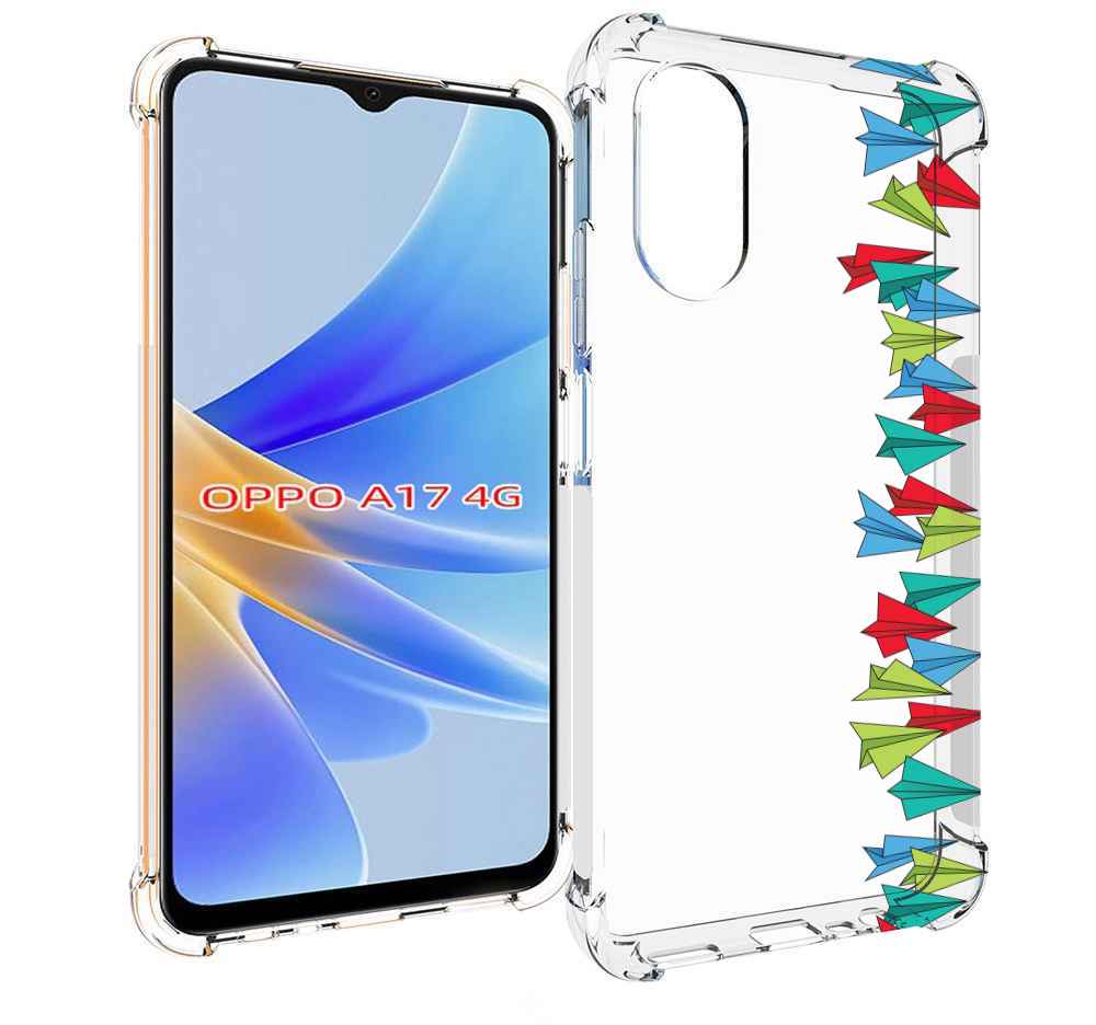 

Чехол MyPads самолетики из листочков для OPPO A17, Прозрачный, Tocco