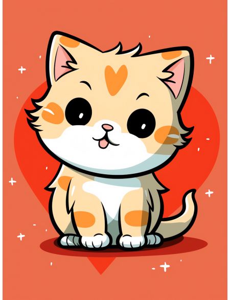 

Алмазная мозаика на подрамнике Котик, 50x40 см, 50 цветов, 84960, ПРА-759