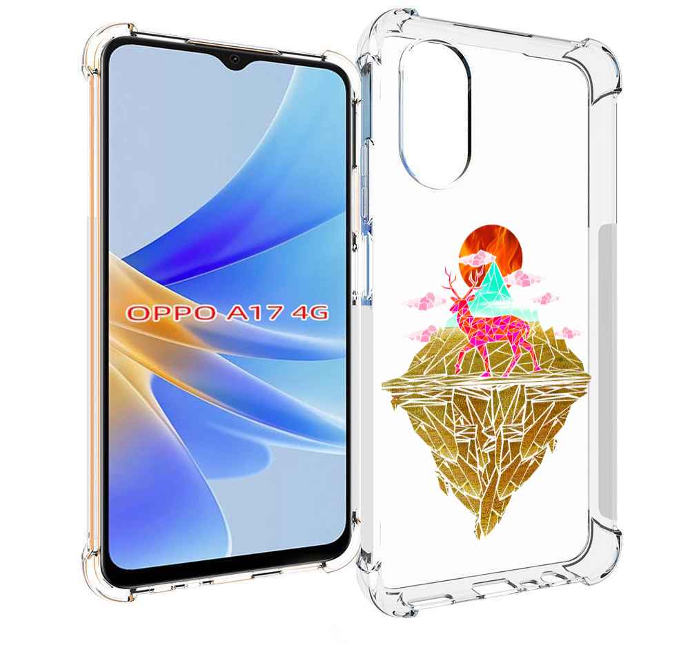 

Чехол MyPads розовый олень абстракция для OPPO A17, Прозрачный, Tocco