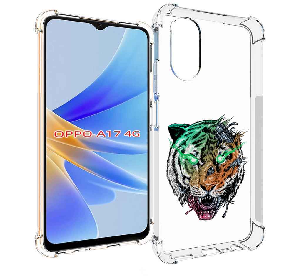 

Чехол MyPads робо-тигр для OPPO A17, Прозрачный, Tocco