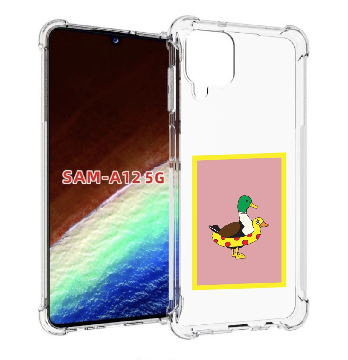 

Чехол MyPads утка в круге надувном для Samsung Galaxy A12 (SM-A125F) 2020/21, Прозрачный, Tocco