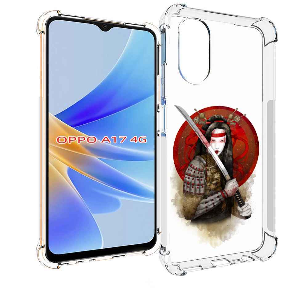 

Чехол MyPads рисованная девушка с катаной для OPPO A17, Прозрачный, Tocco