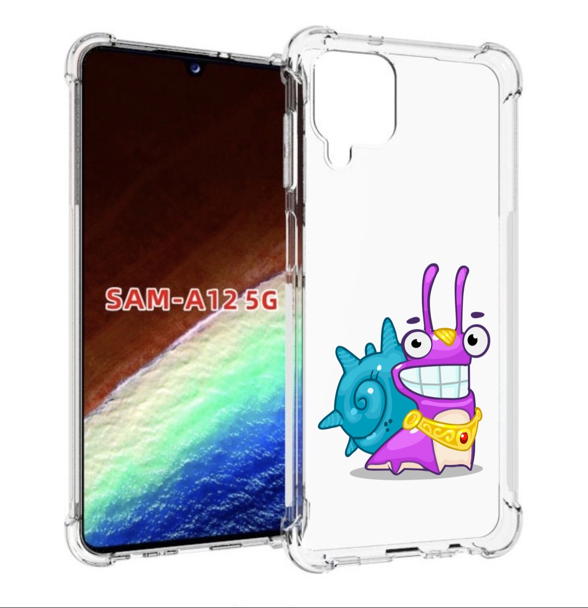 

Чехол MyPads улитка-принц для Samsung Galaxy A12 (SM-A125F) 2020/21/A12 Nacho SM-A127F, Прозрачный, Tocco