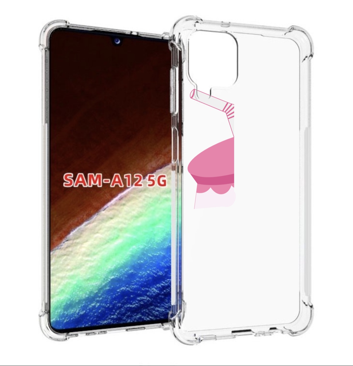 

Чехол MyPads удачный-напиток для Samsung Galaxy A12 (SM-A125F) 2020/21/A12 Nacho SM-A127F, Прозрачный, Tocco