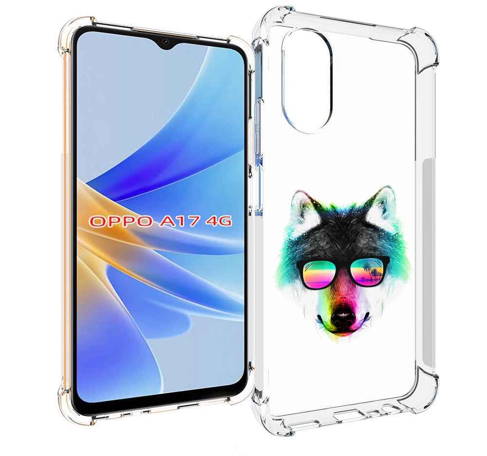 

Чехол MyPads радужный волк для OPPO A17, Прозрачный, Tocco