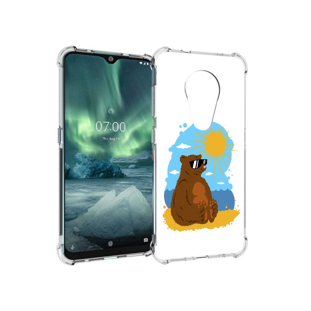 

Чехол MyPads Tocco для Nokia 7.2 медведь на чиле (PT139171.105.468), Прозрачный, Tocco