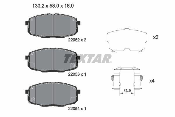 

Комплект тормозных колодок Textar 2205203