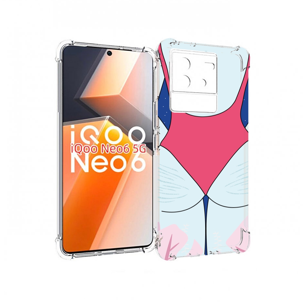 

Чехол MyPads девушка-с-глазом-на-спине для Vivo iQoo Neo 6 5G, Прозрачный, Tocco