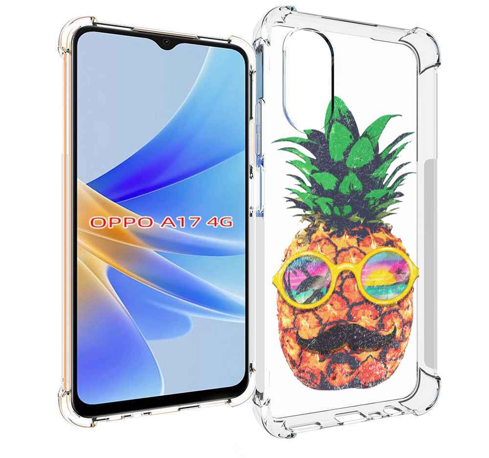 

Чехол MyPads прикольный ананас с лицом для OPPO A17, Прозрачный, Tocco