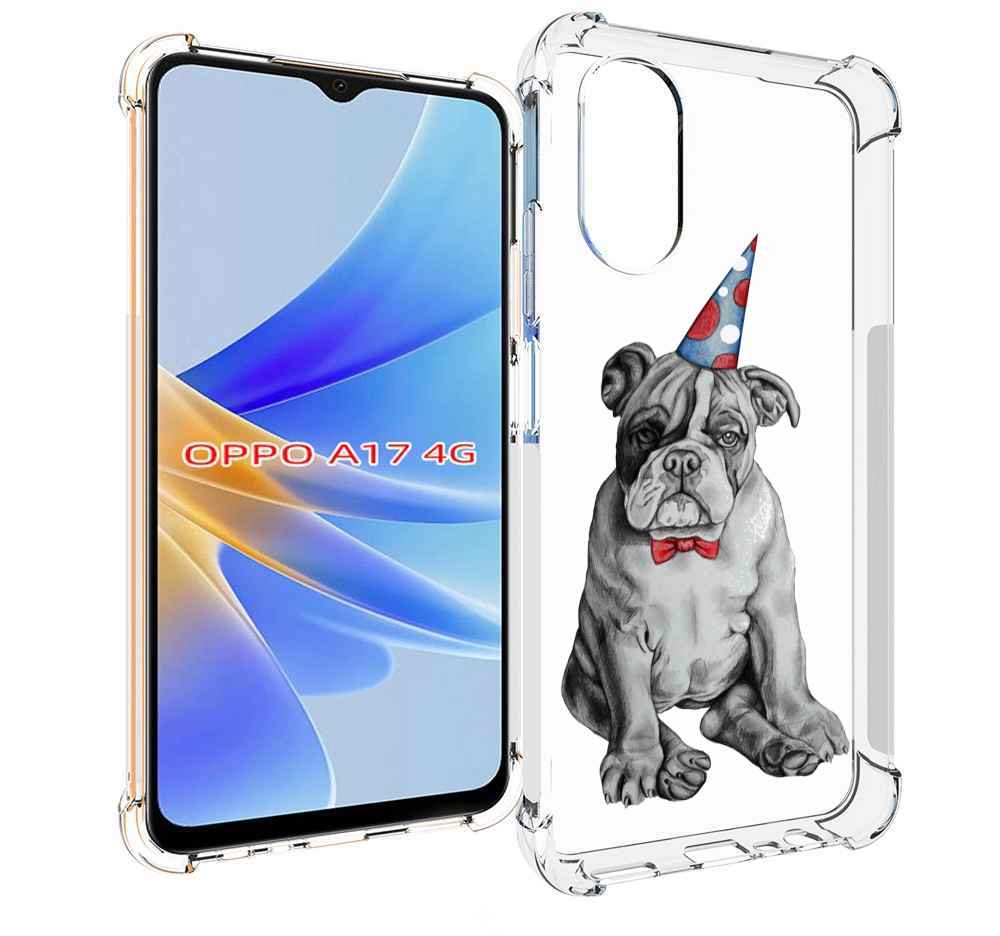 

Чехол MyPads праздничный щенок для OPPO A17, Прозрачный, Tocco