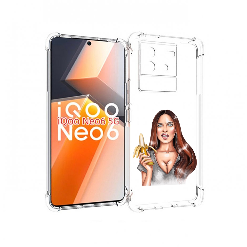 

Чехол MyPads девушка-с-бананом для Vivo iQoo Neo 6 5G, Прозрачный, Tocco