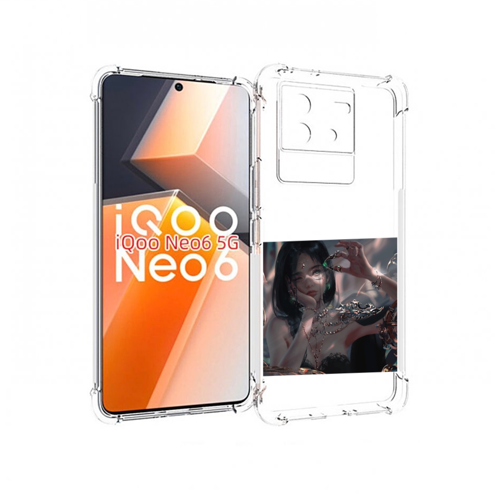 

Чехол MyPads девушка-с-алмазом для Vivo iQoo Neo 6 5G, Прозрачный, Tocco