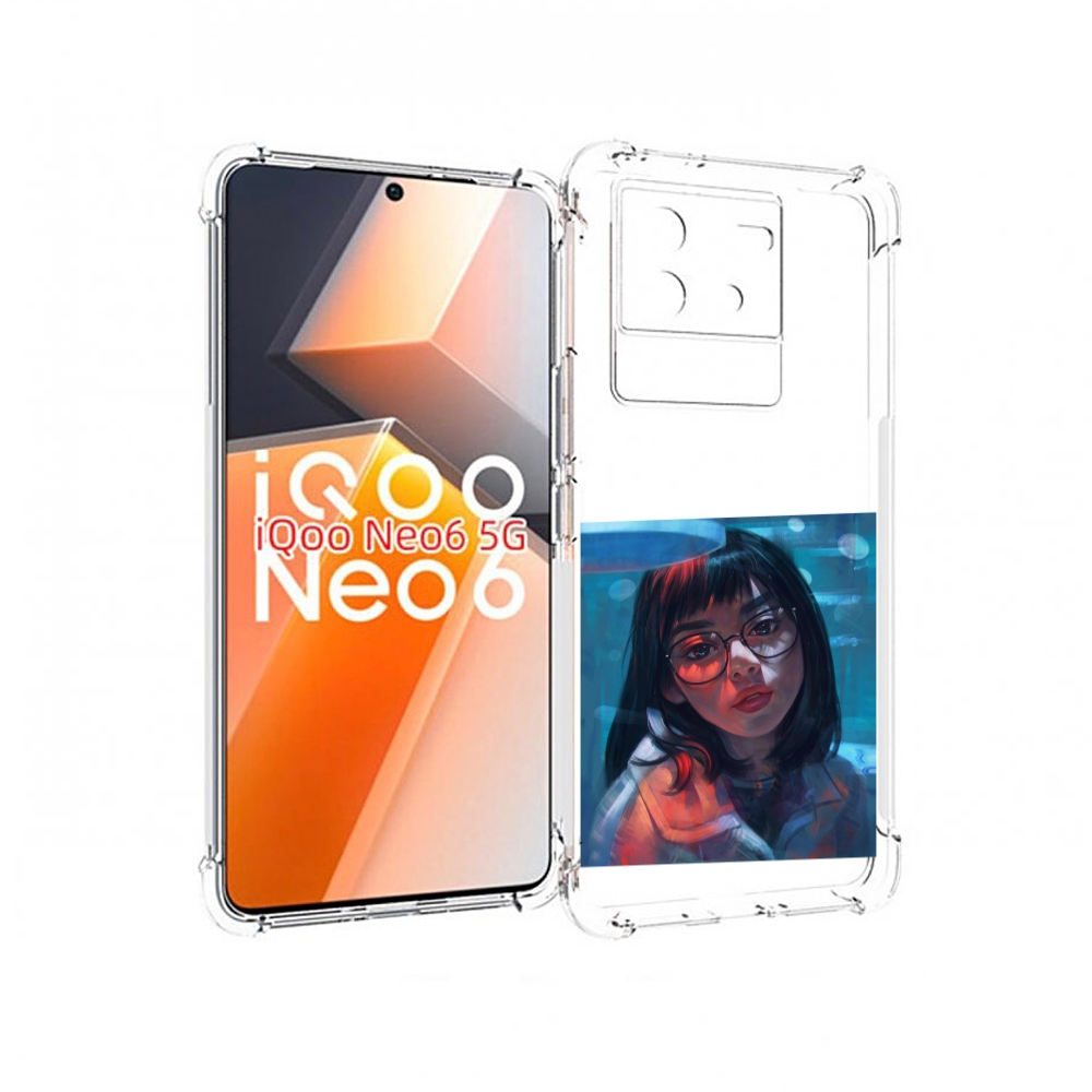 

Чехол MyPads девушка-под-красным-светом для Vivo iQoo Neo 6 5G, Прозрачный, Tocco